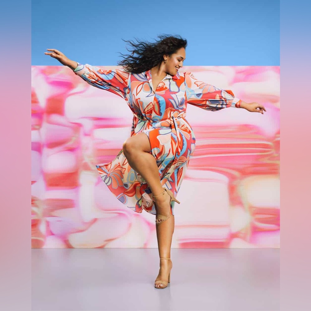 ALEXIS for Target Mixed Floral Long Sleeve Robe Dress